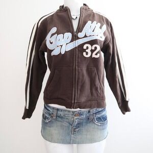 gap varsity zip up hoodie size kids large